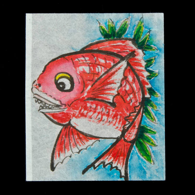 Miniature Dako (kite) depicting a Red Snapper