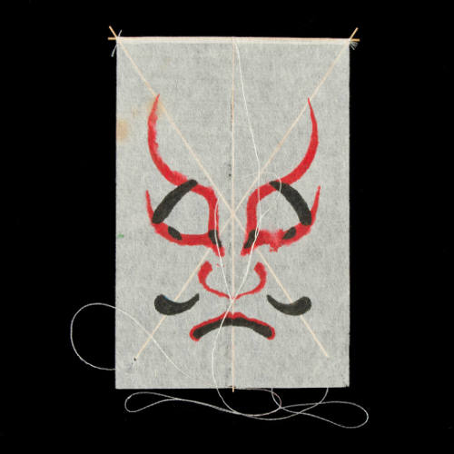 Miniature Dako (kite) depicting Kabuki Mask