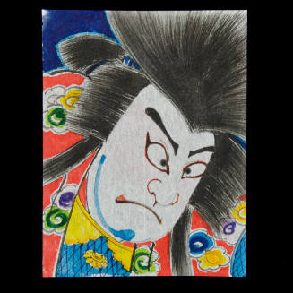 Miniature Dako (kite) depicting Kabuki Actor