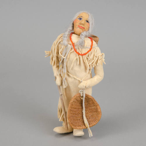 Woman with baskets doll