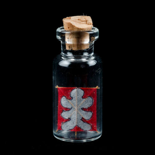 Miniature Kaku Dako (kite) with Ooiri character in Glass Bottle