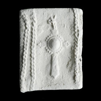 Sacred clay tablet with ornate cross