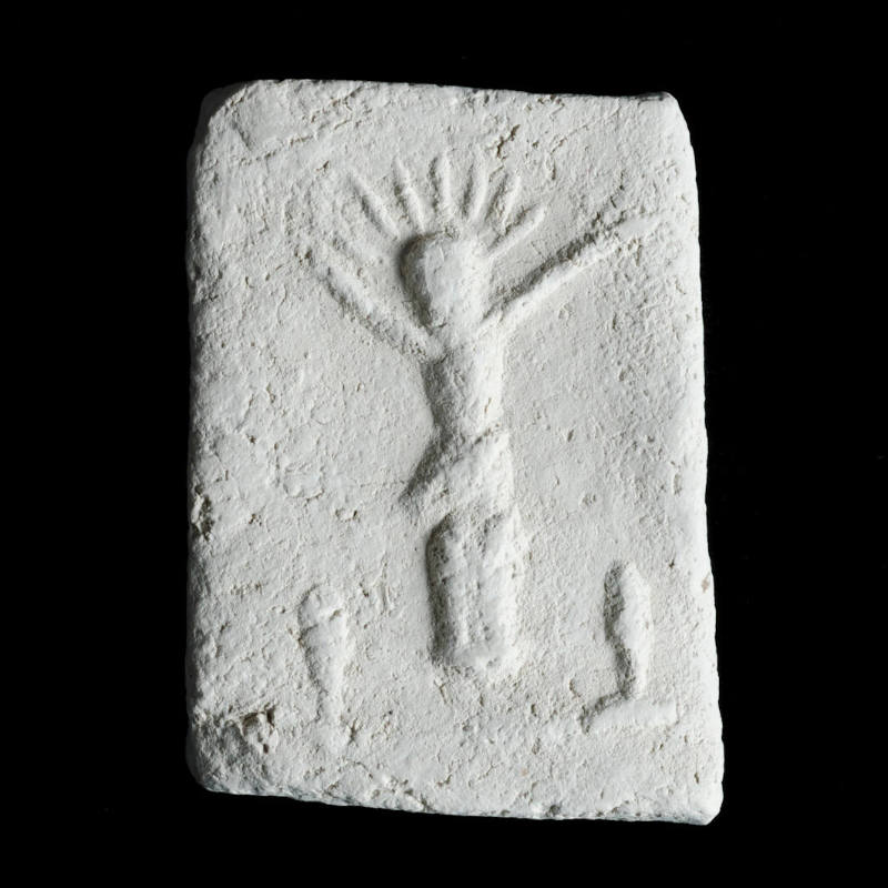 Sacred clay tablet with crucifixion scene