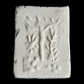 Sacred clay tablet with crucifix