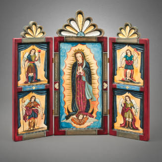 Folding altar screen