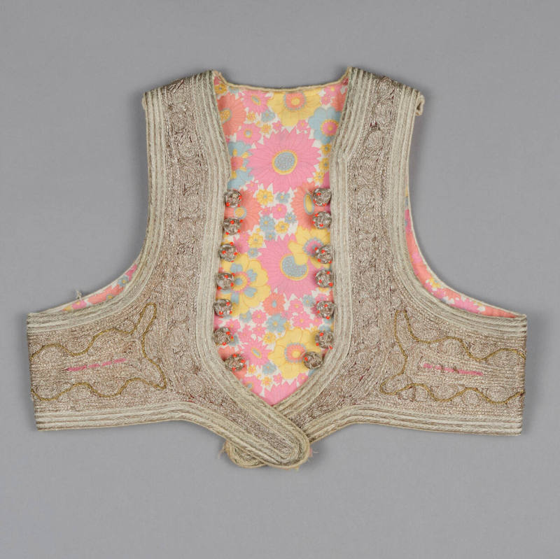 Embroidered metallic vest