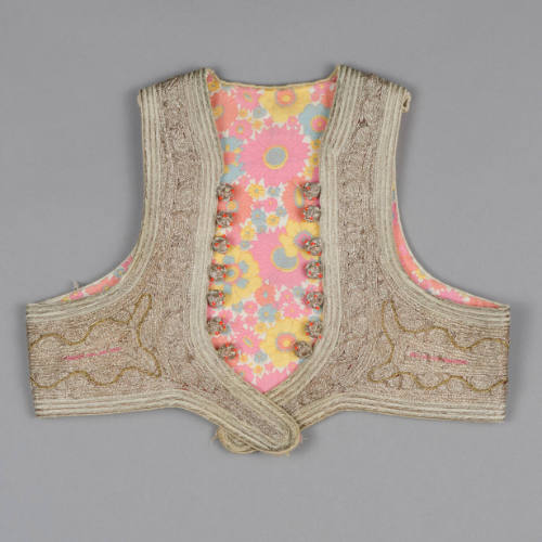 Embroidered metallic vest