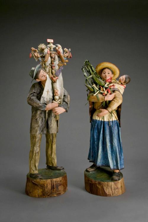 Festival of the Cross Scene: Pair of male & female figures.