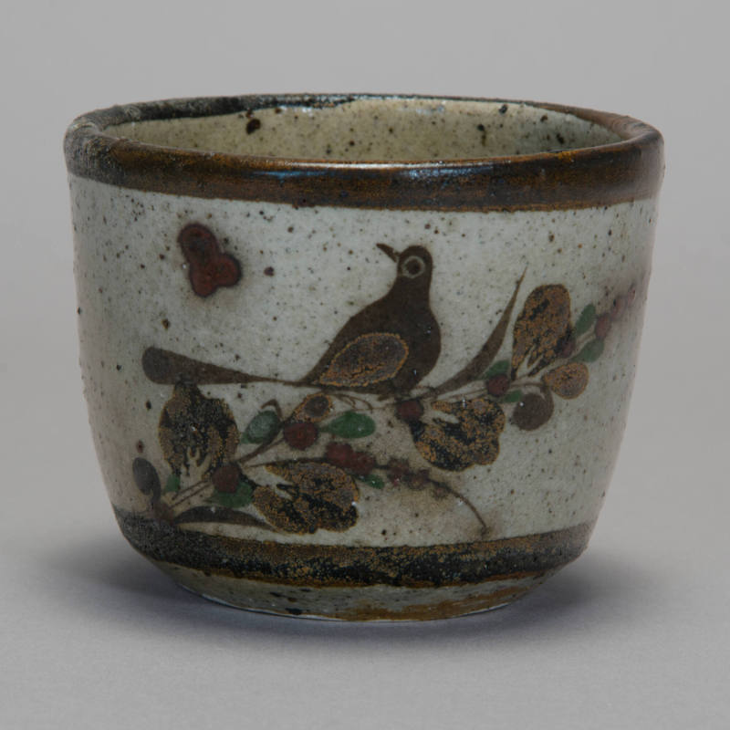 Wheel-thrown bird cup