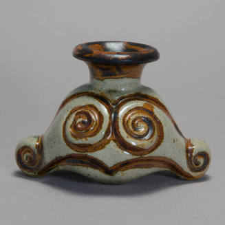 Candleholder with spiral designs