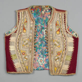 Silver Embroidered Vest