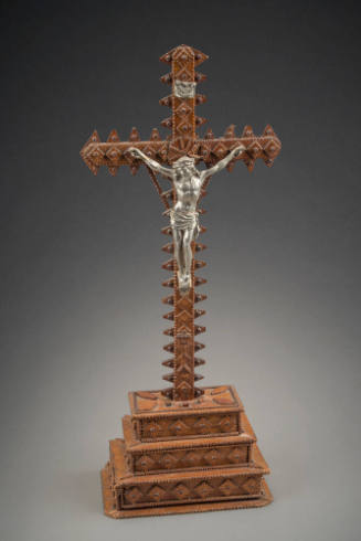 Tramp art crucifix