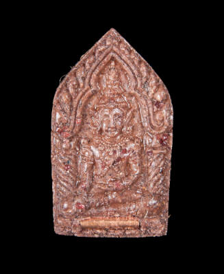 Thai Buddhist amulet with seated Buddha image, representing Phra Khun Paen (or Khunpan)


