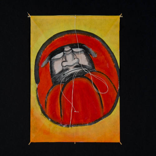 Kaku (Kite) depicting Sleeping Daruma