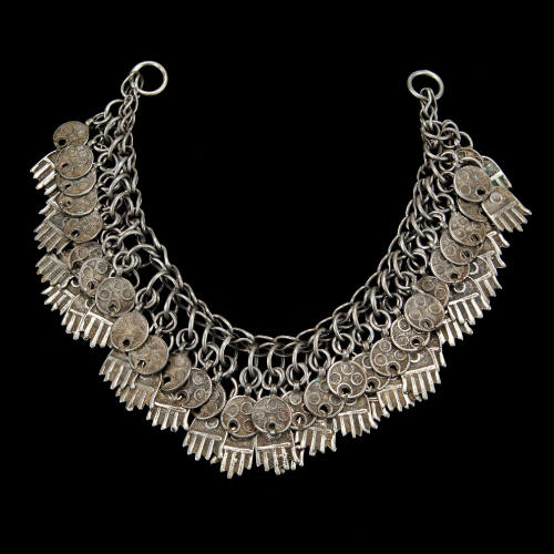 Khamsa pendants for hanging on a necklace or a headdress