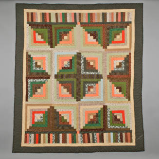 Log Cabin Quilt, Streak of Lightening Variation