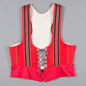 Rödrangdigt liv (red-striped bodice)