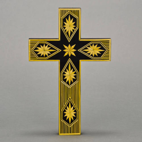 Straw appliqué cross