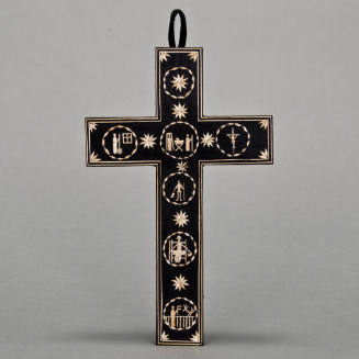 Straw appliqué cross