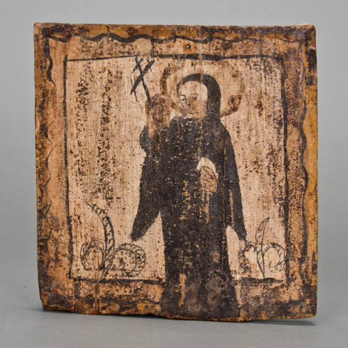 Figure in nun's habit not identified