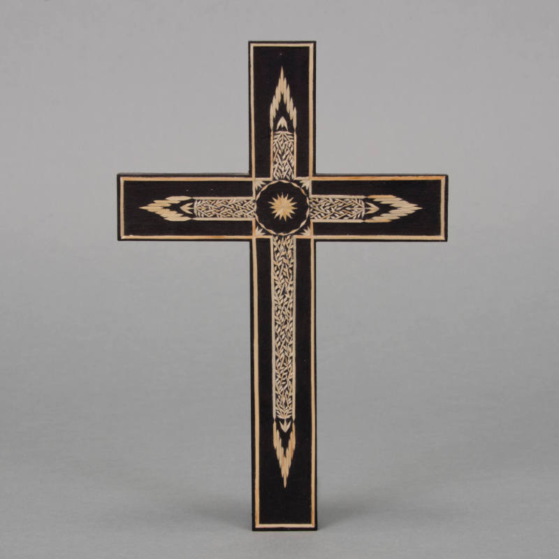 Straw appliqué cross