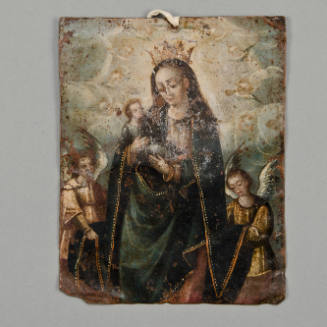Virgin and child with two angels