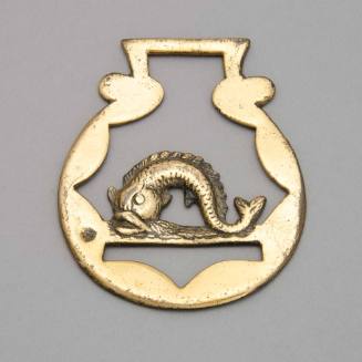 Sea monster horse brass