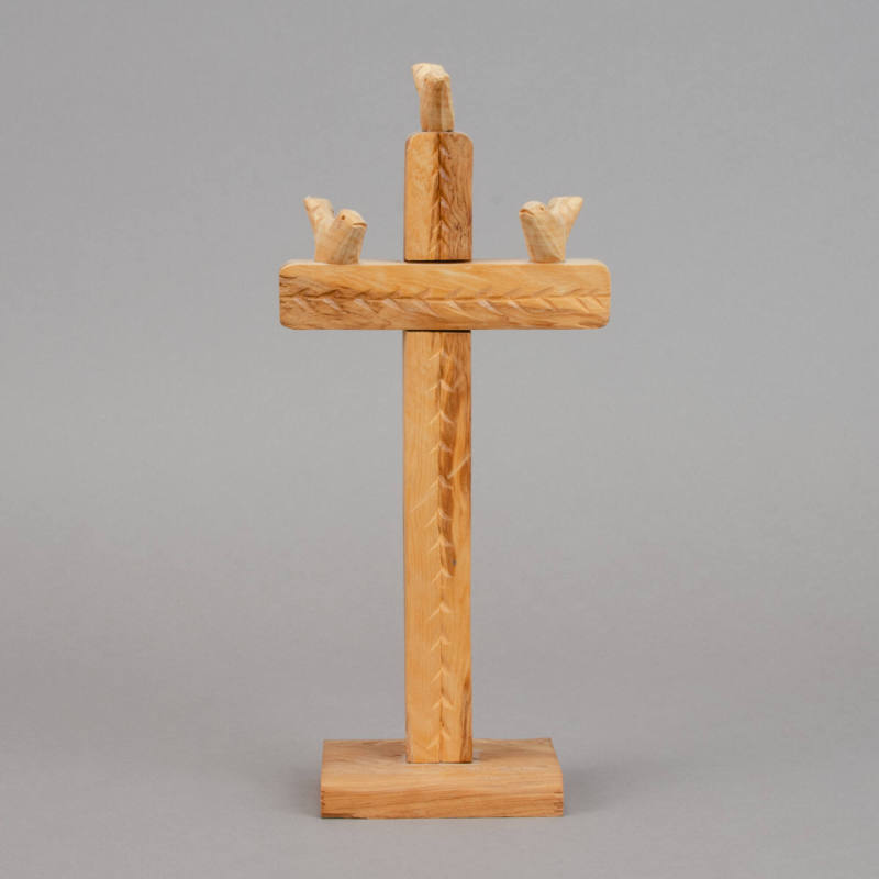 Cross with birds