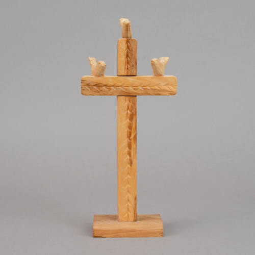 Cross with birds