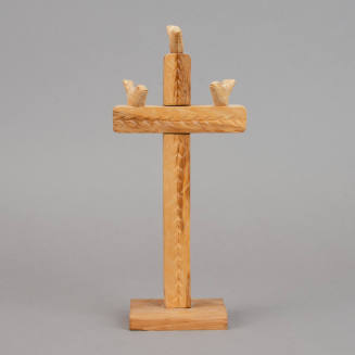 Cross with birds