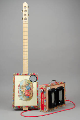 Cigar box electric guitar and amplifier