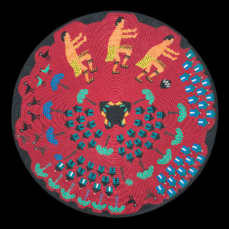 Basket depicting ingoma dance