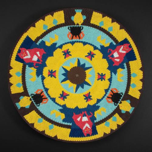 Wire basket, "pink dogs"