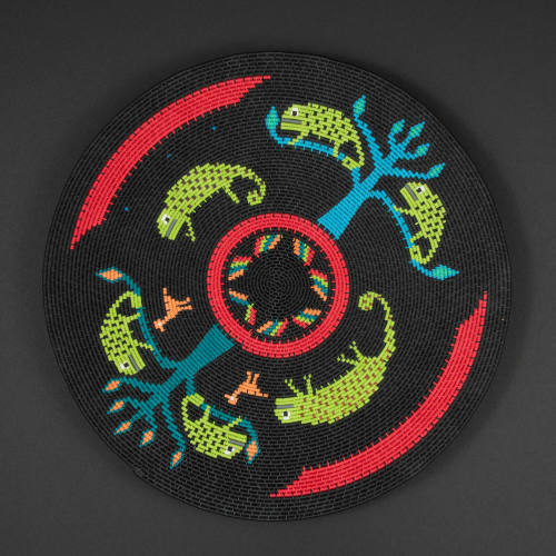 Wire basket, "chameleons"