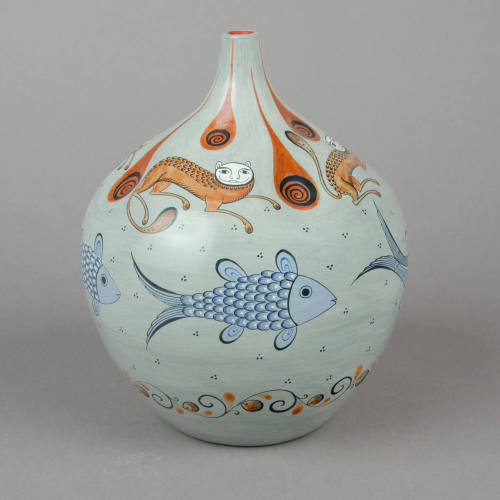 Vase with fish and nagual