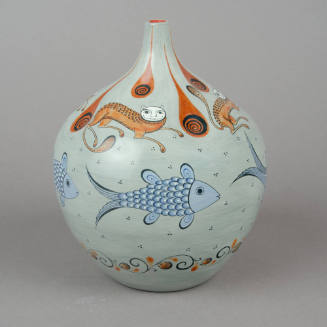 Vase with fish and nagual