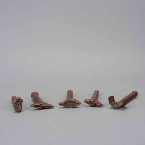 Set of five iron stamps
