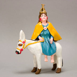 Virgin on donkey figure