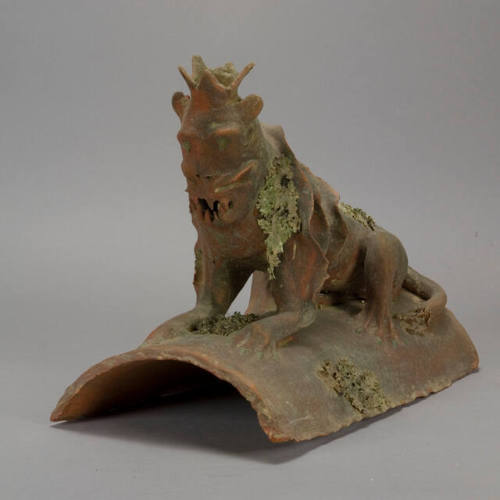 Ceramic Roof Tile Ornament - Lion