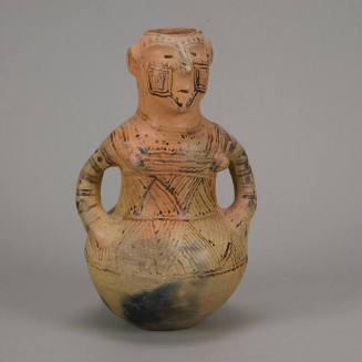 Effigy jar, woman