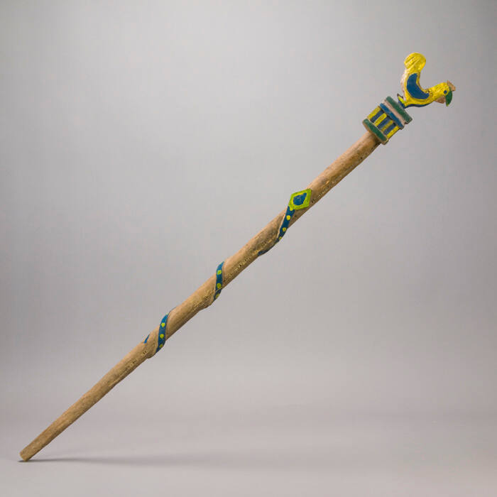 Staff, chicken figure