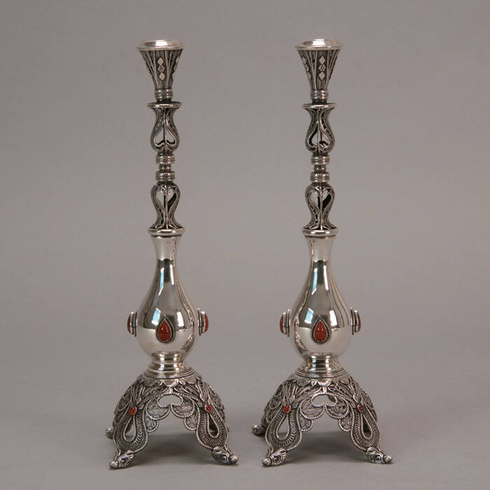 Pair of Shabbat candle holders