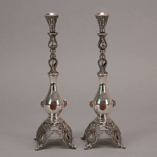 Pair of Shabbat candle holders