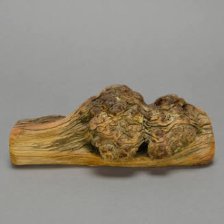 Wooden burl candle holder