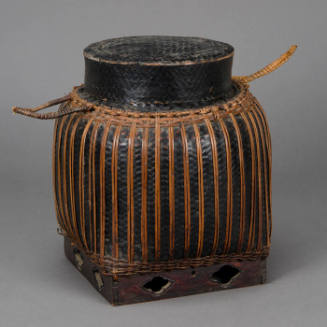 Basket, laquered jug