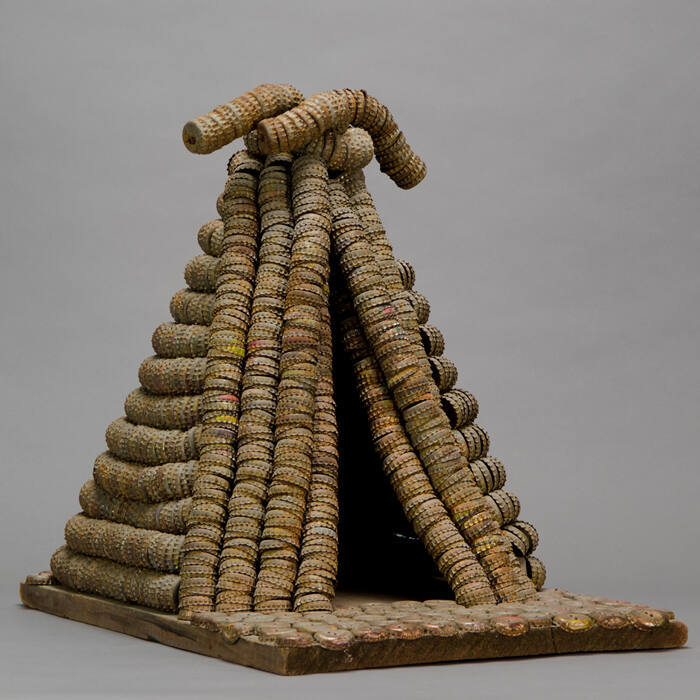 Woolsey bottle cap teepee