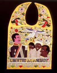 Peruvian Dance Cape:  Libertad de los Negros. In Multiple Visions Gallery, location 3-2.  