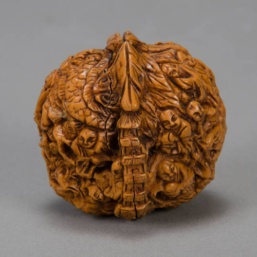 Carved walnut shell