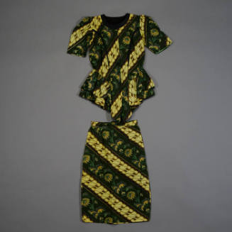 Printed Chitenge ("wax print fabric") Women’s clothing ensemble: Blouse and skirt