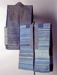 Japanese Sea Coast Vests.  Cotton quilting on plain weave cotton strips. 